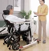 Electric Patient Transfer Commode Lift Chair Foldable IXP4 Waterproof with Bedpan from Bed to Chair for Handicapped 5