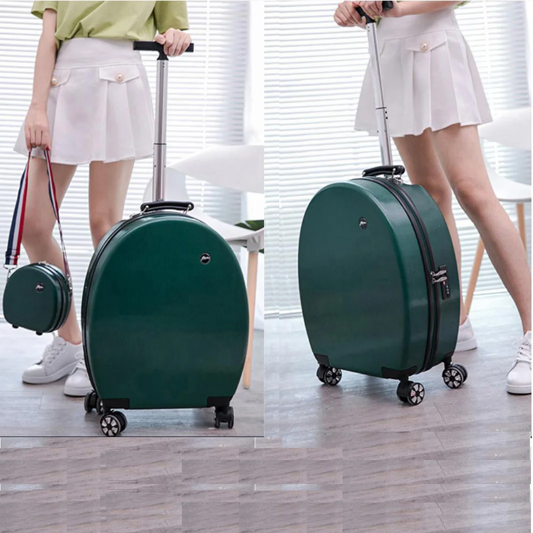 20 Inch Women Travel PC Suitcase 2 Pieces Sets On Wheels Trolley Rolling Luggage Sling Bag Check-in Case Valises
