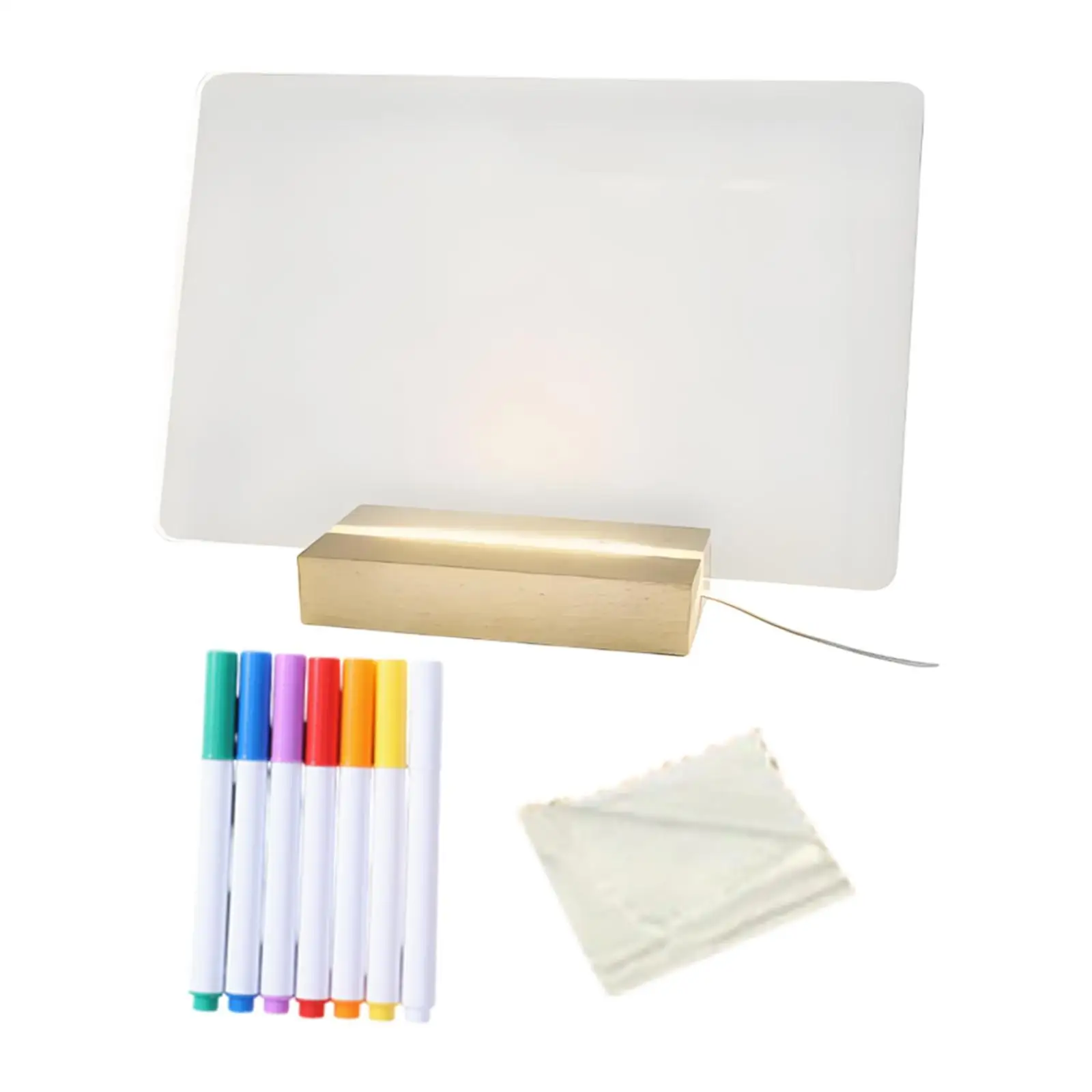 Acrylic Display Planner Board Drawing Tablet Modern Birthday Gift Bright LED Light for Farmhouse Study Room Office TV Cabinet