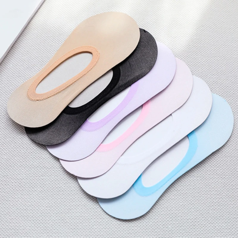 

3 Pairs Summer Solid Color Boat Socks Casual Harajuku Style Woman Low Cut Socks Thin Mesh Breathable Ankle Socks