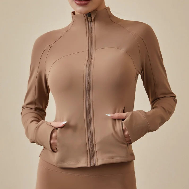 Veste de Sport à Manches Longues et Fermeture éclair pour Dames, Hauts de  Fitness ajustés, Sweat-Shirt de Yoga Flexible, Hauts de Course à séchage  Rapide pour Femmes, Hauts de Sport Noirs 12613 