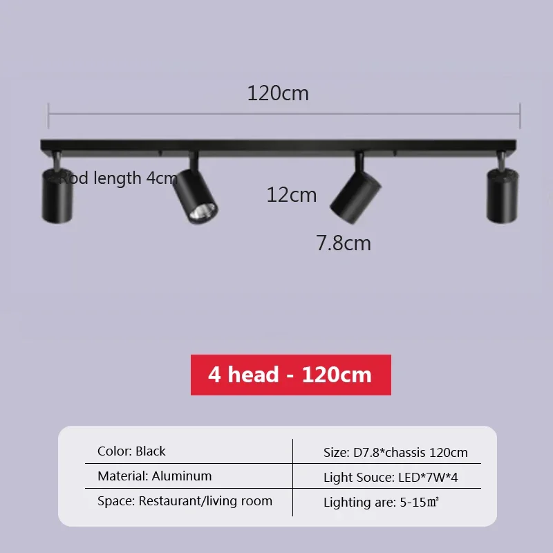 Black-4 head-120cm