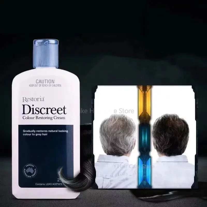 

샴푸 1 Pcs Original Restoria Discreet Colour Restoring Cream Lotion Hair Care 250ml Reduce Grey Hair for Men and Women