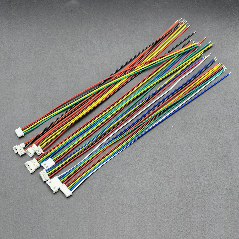 5쌍 미니 JST 1.25mm 커넥터 피치 1.25mm 수컷 플러그 암컷 잭 소켓 MX1.25 2P/3/4/5/6 핀 커넥터 와이어 케이블 포함