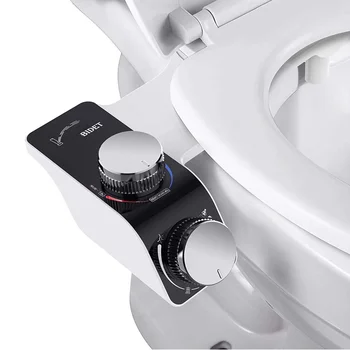 비데 변기 시트 듀얼 노즐 스프레이, 냉수 비데 부착물, 셀프 클리닝 워시, 변기 시트에 비전기 조절 가능 상품 이미지