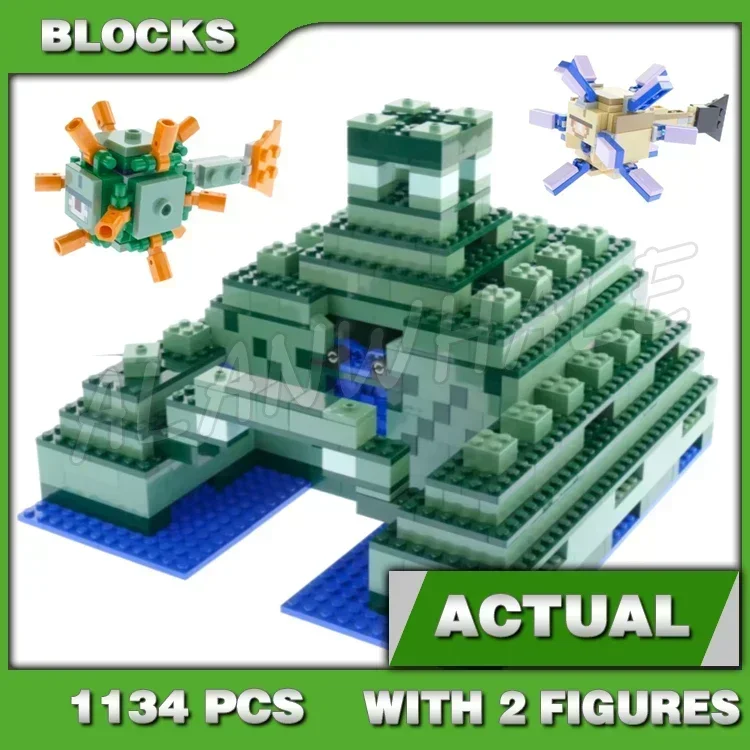 

1134pcs Game My World The Sea Ocean Monument Elder Guardian Underwater 10734 Building Blocks Toys Compatible With Model