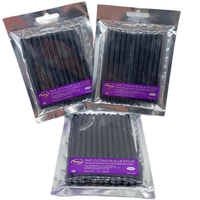 Hot Glue Sticks 7.0mmx10cm 24 PCS For hair extension Glue gun, hair extension glue stick,hair extension glue