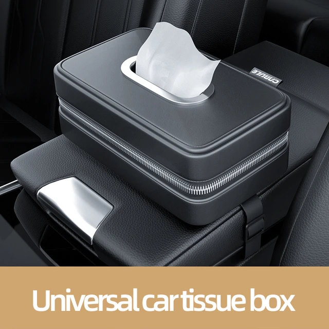 Car Tissue Box Cover Accessories Interior Decoration Tissue Boxes Holder  Inside Paper Pu Leather Block Type Woman Men Black - Tissue Boxes -  AliExpress