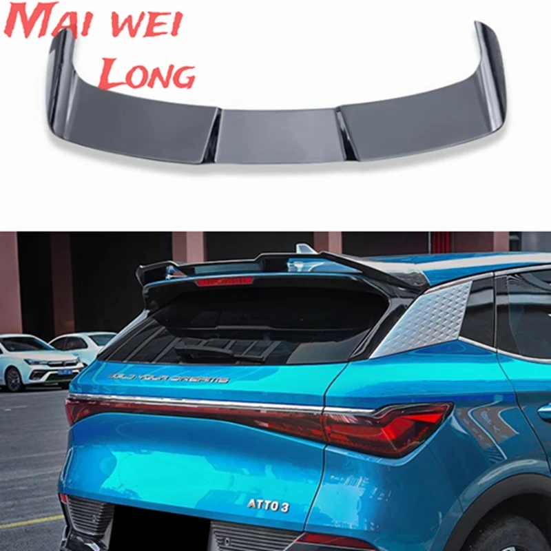 BYD Atto 3 2022 MC 스포츠 스포일러, 탑 센터 윙 트렁크 스포일러, ABS 탄소 섬유 패턴, Atto3 액세서리