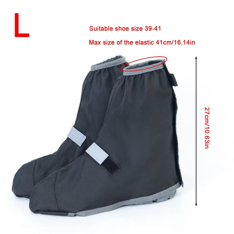 Surchaussures unisexes réutilisables et imperméables pour vélo, moto et randonnée, avec réflecteurs de sable et de pluie._voghion.com