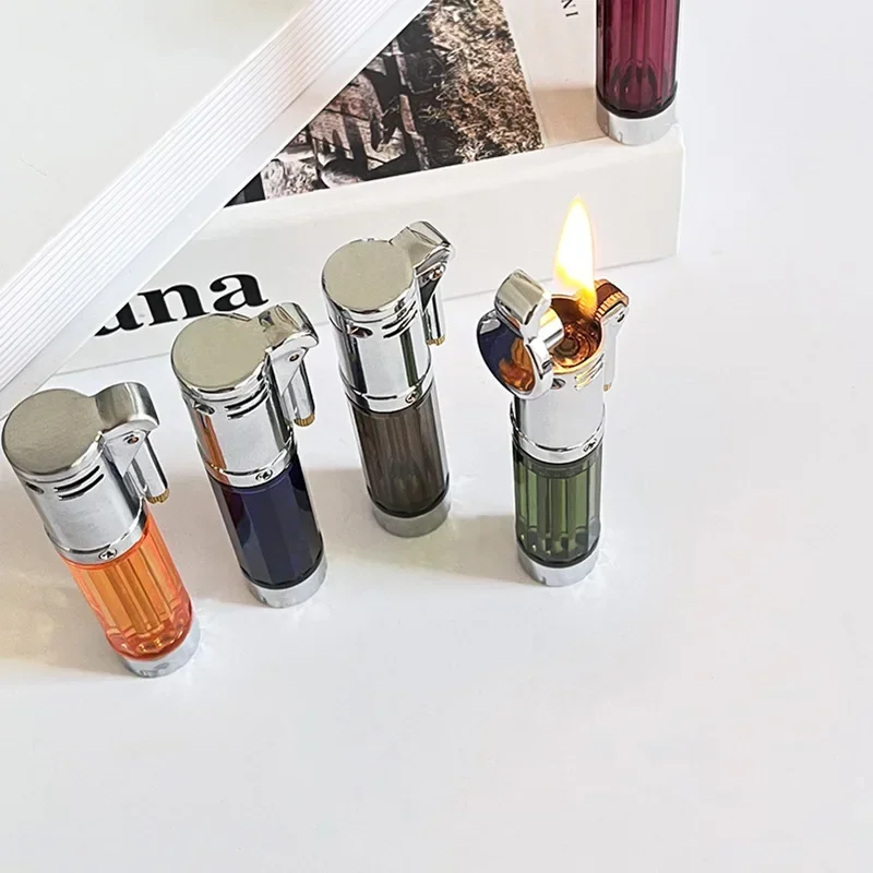 

Transparent Oil Bucket, Large Capacity Kerosene Lighter, Grinding Wheel, Visible Gas Window, Igniter, Smoking Accessory
