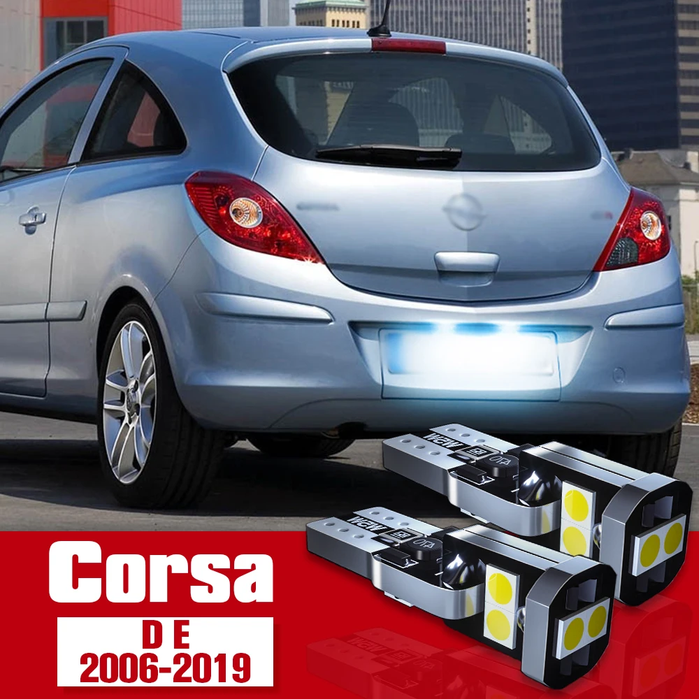 

2x License Plate Light Accessories LED Bulb Lamp For Opel Corsa D E 2007 2008 2009 2010 2011 2012 2013 2014 2015 2016 2017 2018