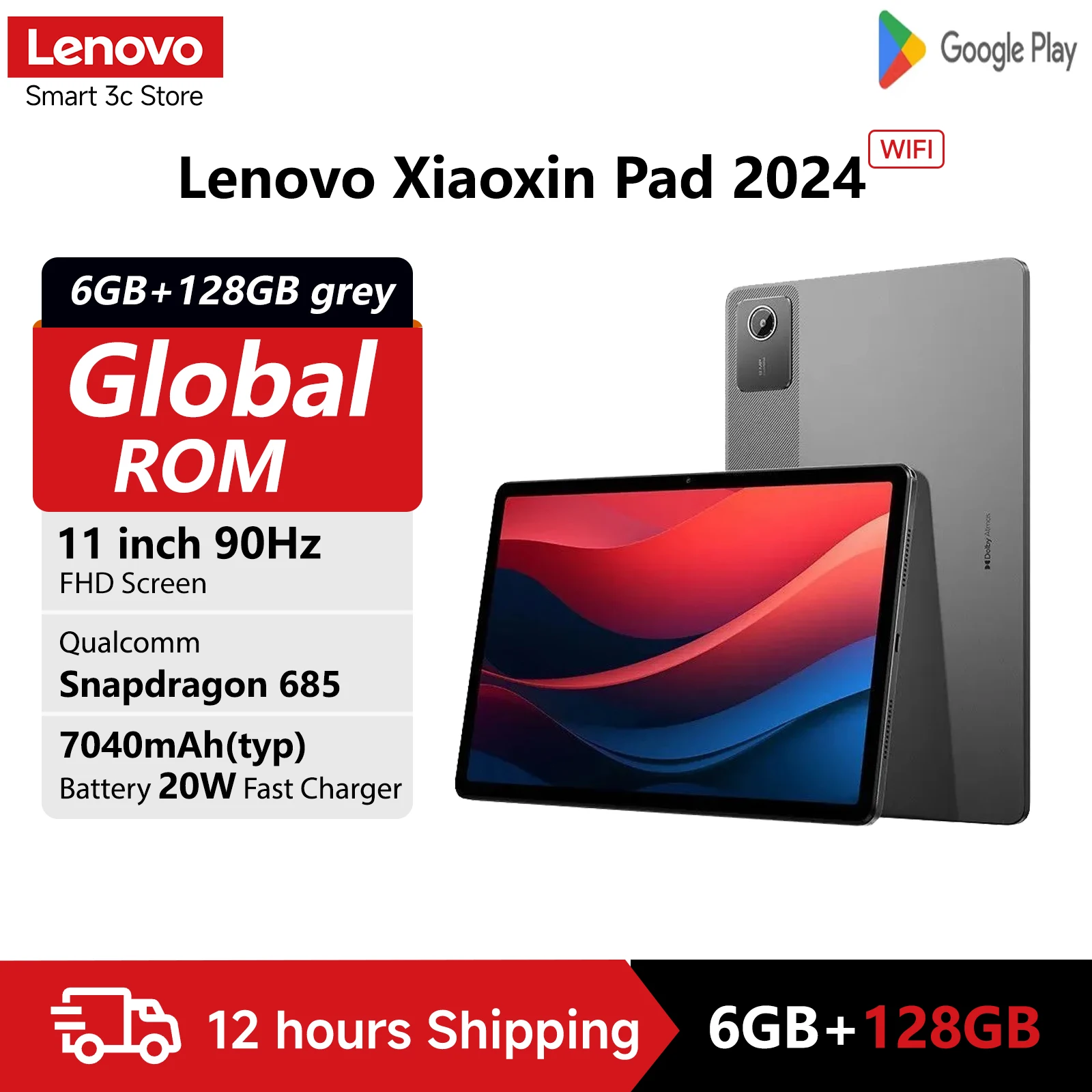 Lenovo XiaoxinPad 2024 グローバル版 128GB/6GB Original Lenovo Xiaoxin Pad 2024 Tablet 6GB 8GB 128GB 11