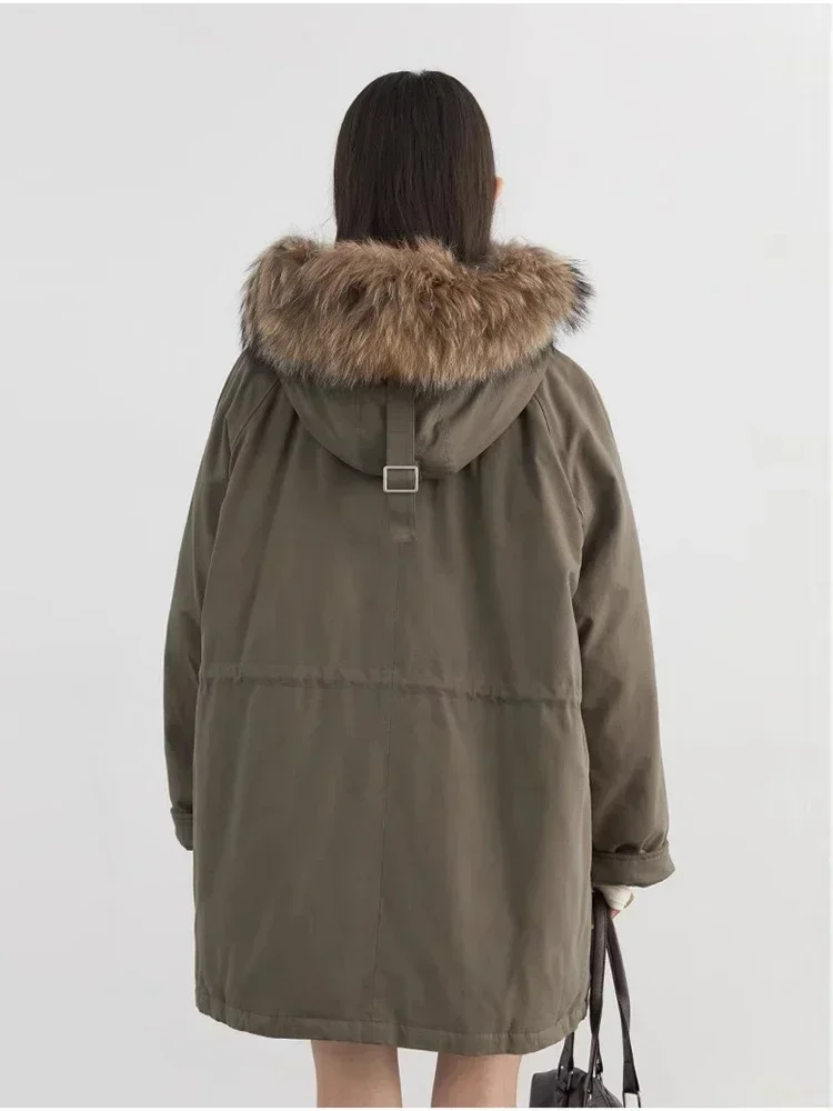 Women Down Jacket CHIC VEN Women Down Coats Loose Casual 90 White Duck Down Workwear Jacket Hooded Female Overcoat Autumn Winter