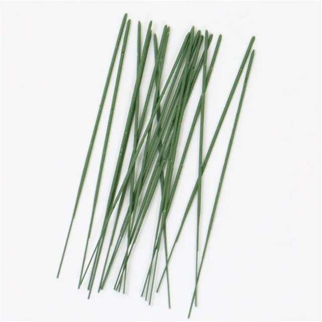 Tige de fleur en fer plaqué plastique, 50/200/500 pièces, pour hortensia artificielle Rose, tige de bâton de tête de fleur de 6.69 pouces, accessoire de décoration de mariage 2