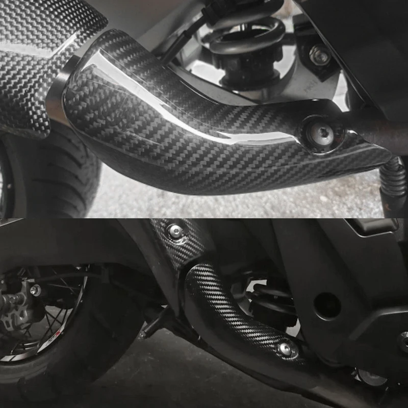 Honda X-ADV Adv750 Exhaust System Middle Carbon Fiber Connection Pipe Heat Shield Cover Guard Anti-Scald Shie Motorcycle motorcycle accessories