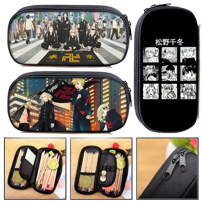 Tokyo Revengers Custodia Cosmetica Con Stampa Anime Manga Manjiro Sano Borse A Matita Donna Borsa Cosmetica Organizer Forniture Scolastiche Astuccio