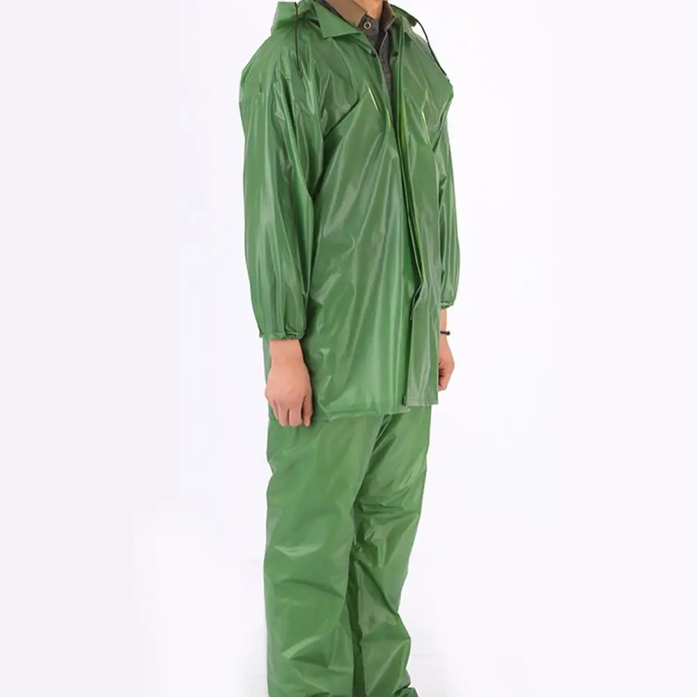 Raincoat Pants Set Water Repellent Rainwear Set Buttons Outdoor Working Reliable Leakproof Hiking Travel Rainwear
