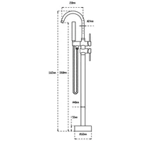ก๊อกอ่างอาบน้ำทองคำสีกุหลาบ/แปรงปัดสีเทาที่จับคู่ทำจากทองเหลืองพร้อมก๊อกผสมน้ำอาบน้ำในห้องน้ำ 6