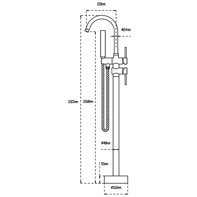 ก๊อกอ่างอาบน้ำทองคำสีกุหลาบ/แปรงปัดสีเทาที่จับคู่ทำจากทองเหลืองพร้อมก๊อกผสมน้ำอาบน้ำในห้องน้ำ 6