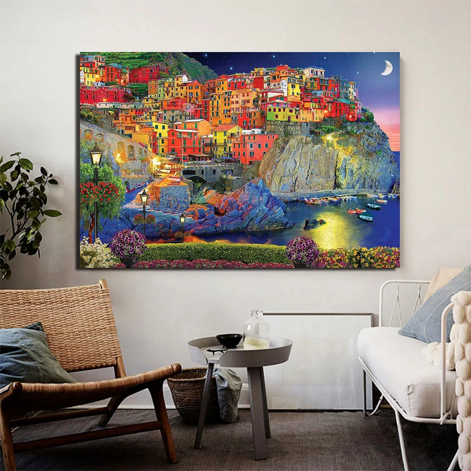 Diy Diamond Painting Full New 5d VENICE Italy Seaside Beaded Diamond Embroidery Landmarks New Arrival Mosaic Landscape Wall Art