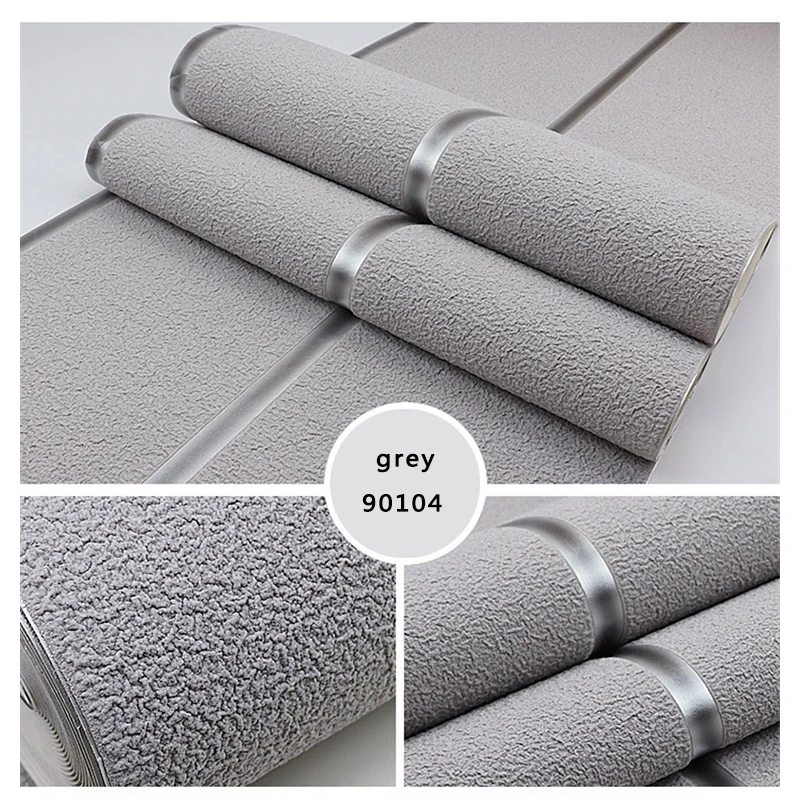 

9.5M Modern Buckskin Velvet Wallpaper Roll Non-woven 3D Striped Living Room Bedroom TV Background Wall Decorative Stickers 2023