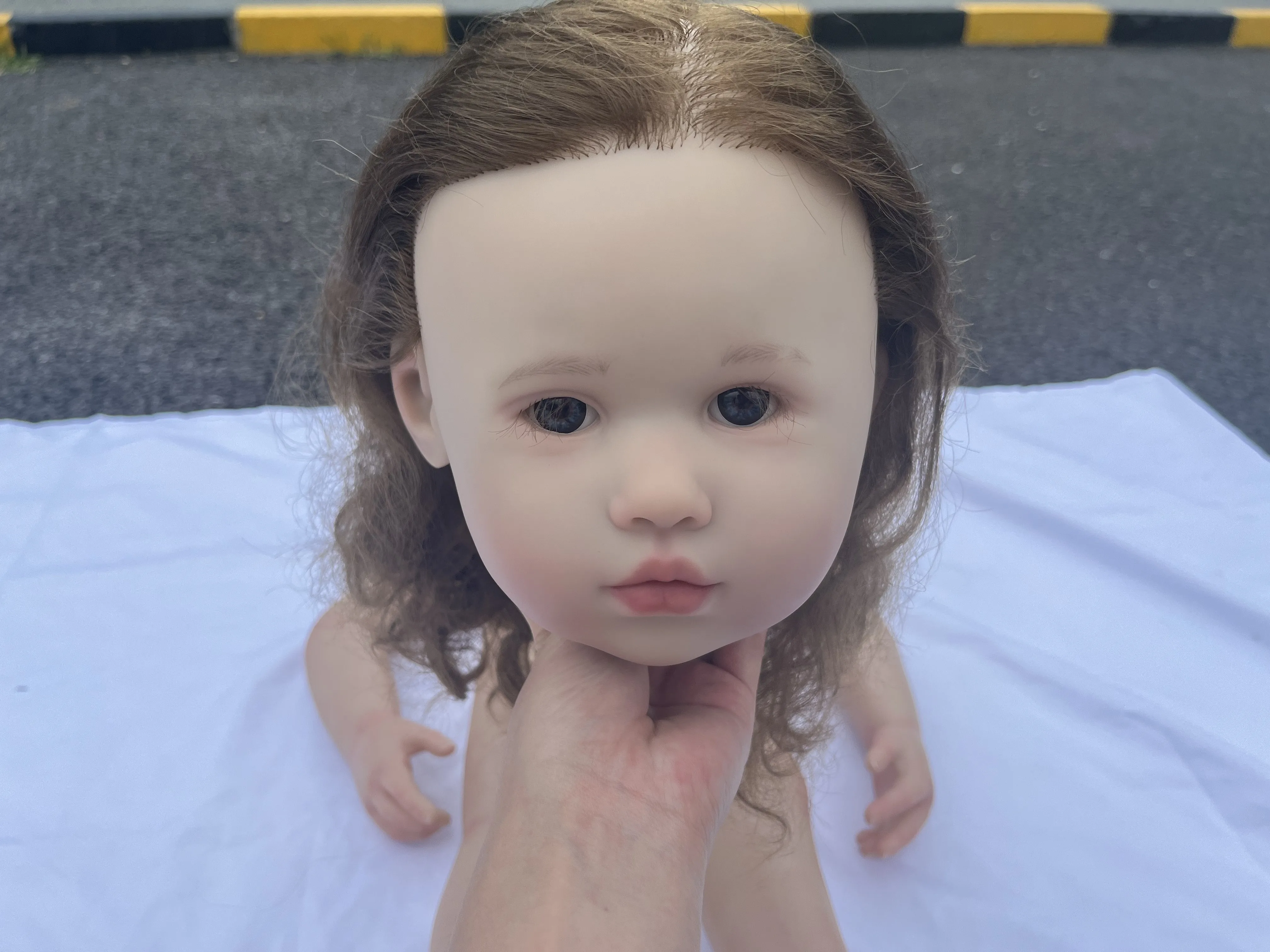 FBBD 84cm Huge Baby Bebe Reborn Louisa With Hand-Rooted Hair Unassembled Kit 100%%Hand Made Dolls For Girl fbbd 84cm already finished bebe reborn tippi with hand rooted hair standing vision huge baby toys for chidlren dolls for girl