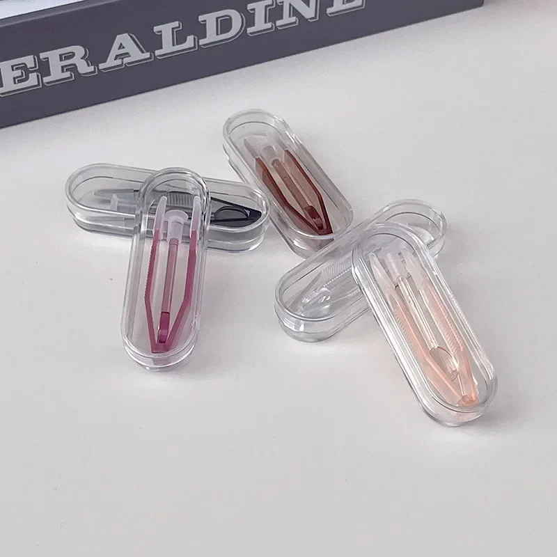 Contact Lens Tweezers Wear Tools Transparent Large Long Clamp Rod Set 2