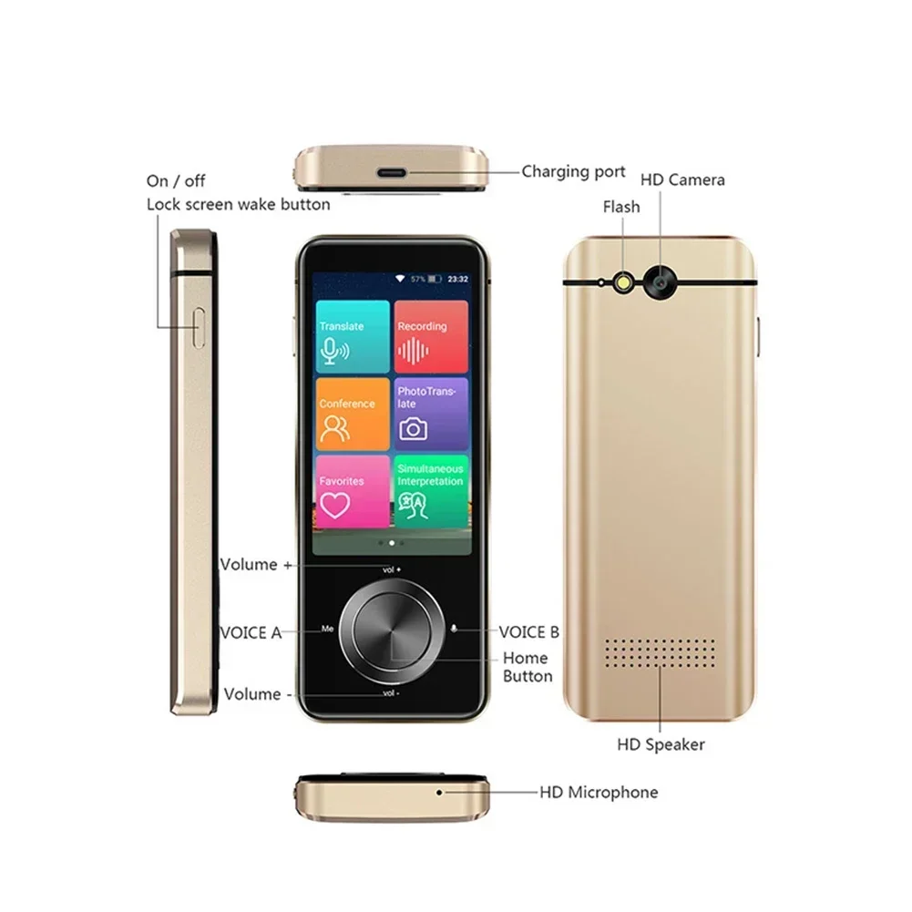 Offline Language Translator M9 Instant Voice Translator Meetings ABS Material Accurate Translation Compact Size