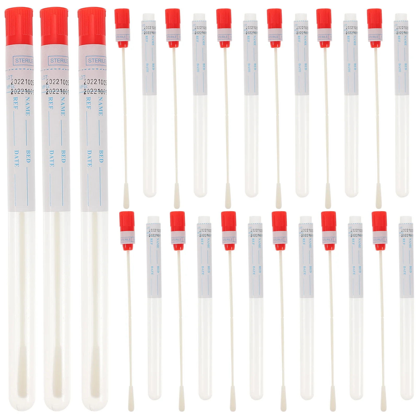 50 Sets Sampling Swab Flocked Oropharyngeal Sample Collection Swabs Specimen Sterile Multifunction Disposable