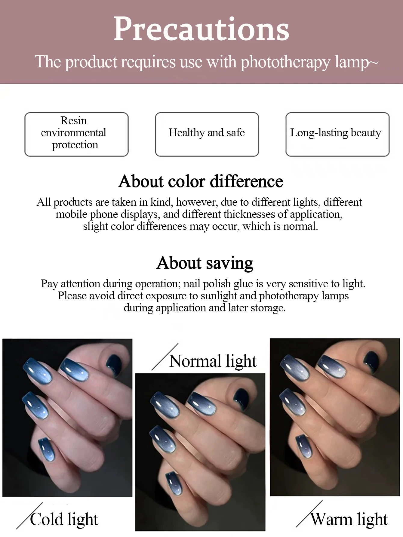 ZH Popular Blue Ink Cat's Eye Gel Nail Polish Autumn Winter Fashionable Color Flash Glass Beads Cat's Eye Nail Salon Exclusive 4