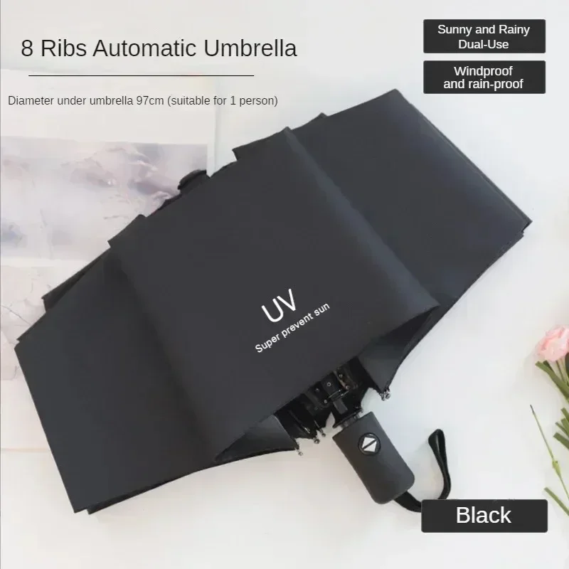 Automatic Sun Umbrella Women Folding Umbrella Rain Sun Dual Use UV Sunshade Automatic Equipment