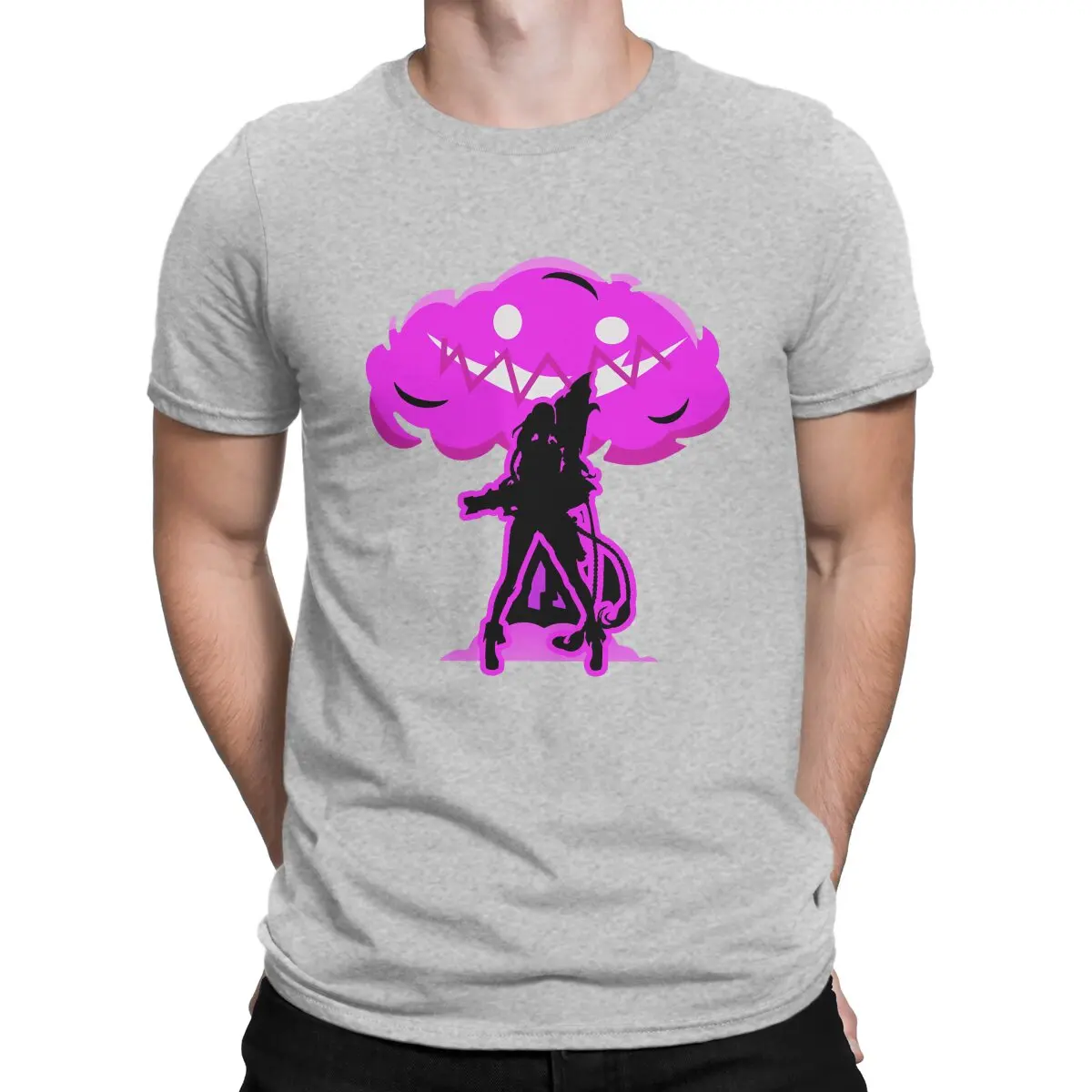 thumbnail image 1 of Camiseta informal holgada para hombre, cuello redondo, algodón puro, Arcane League of Legends, LOL Game, manga corta, 1 of 7