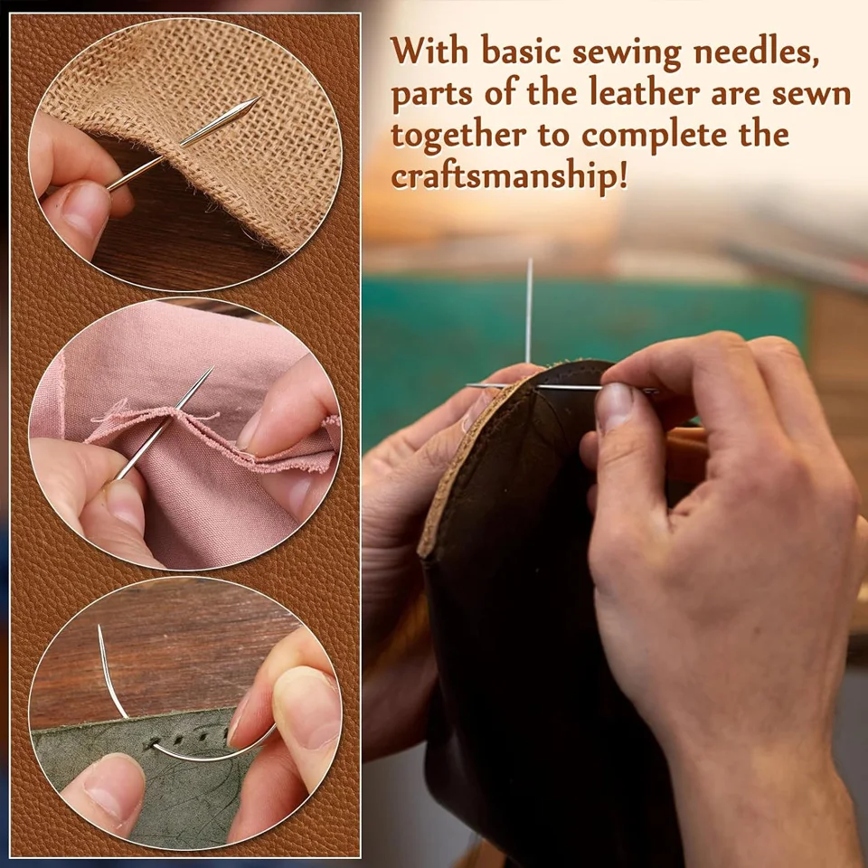 leather stitching tools close view