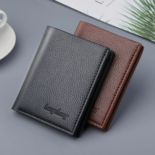 Mens Wallet Short Multi Functional Wallet Fashion Casual Single Button Card  Package Vip Wallet Pu Coin Purse, 90 Days Buyer Protection