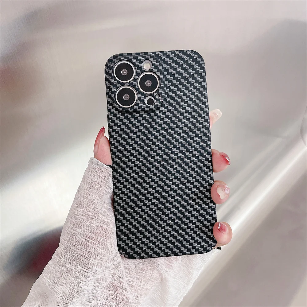 iphone 13 mini flip case Ultra Thin Carbon Fiber Texture Case For iPhone 11 12 13 Pro Max iPhone13Pro 13promax X XS XR 7 8 Plus SE Shockproof Hard Cover iphone 13 mini case cheap