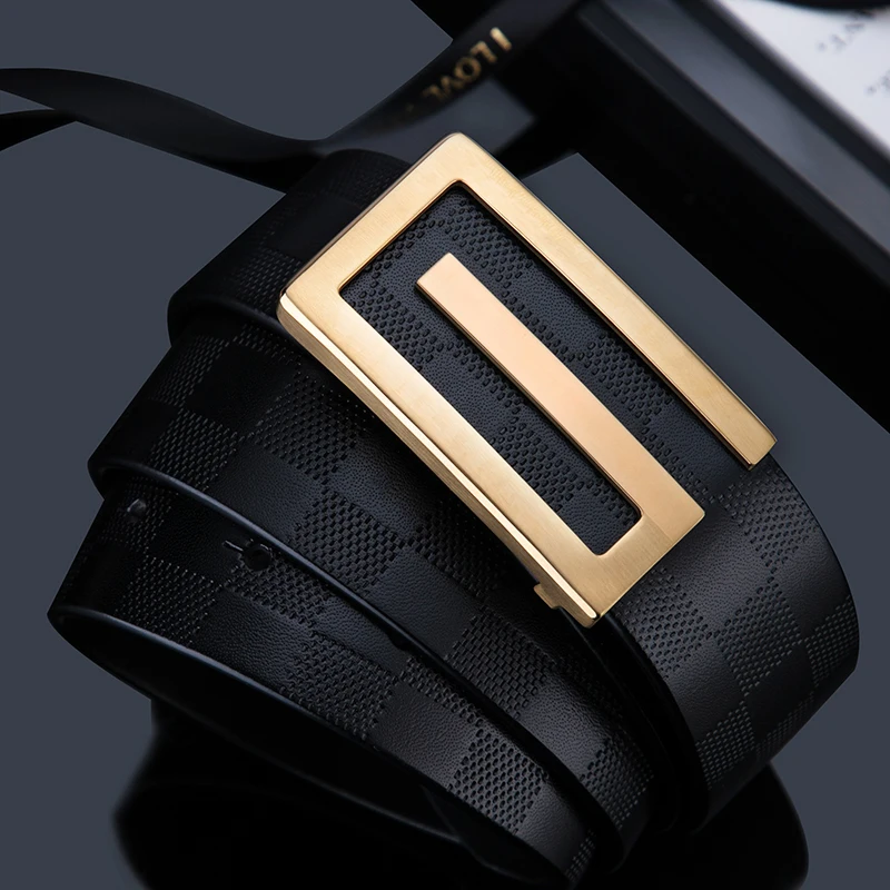 

Genuine Leather Belt G Bucukle Waist Belts Men Designer Belt Luxury Gold Trouser Belt Metal Jeans Strap Mens Leather Belt Gift