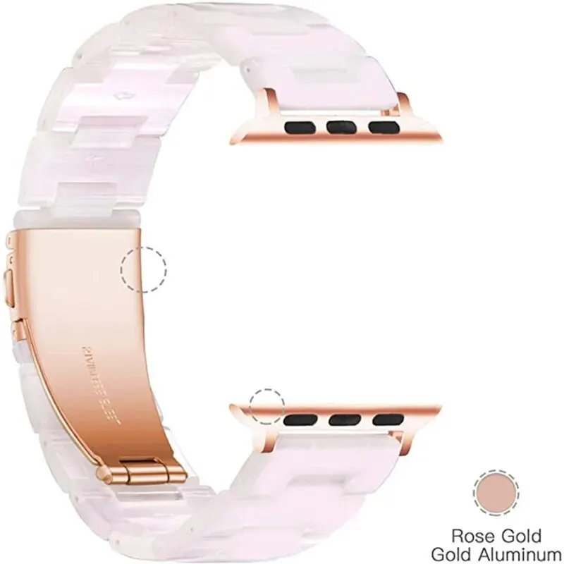 Elegant Resin Strap for Smartwatch Bands, Multiple Sizes Available