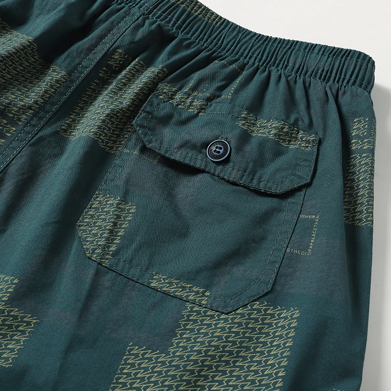 Men's Summer Plaid Solid Elastic High Waisted Bandage Pockets Zipper Casual Workwear Sports Trousers Vintage Office Lady Shorts