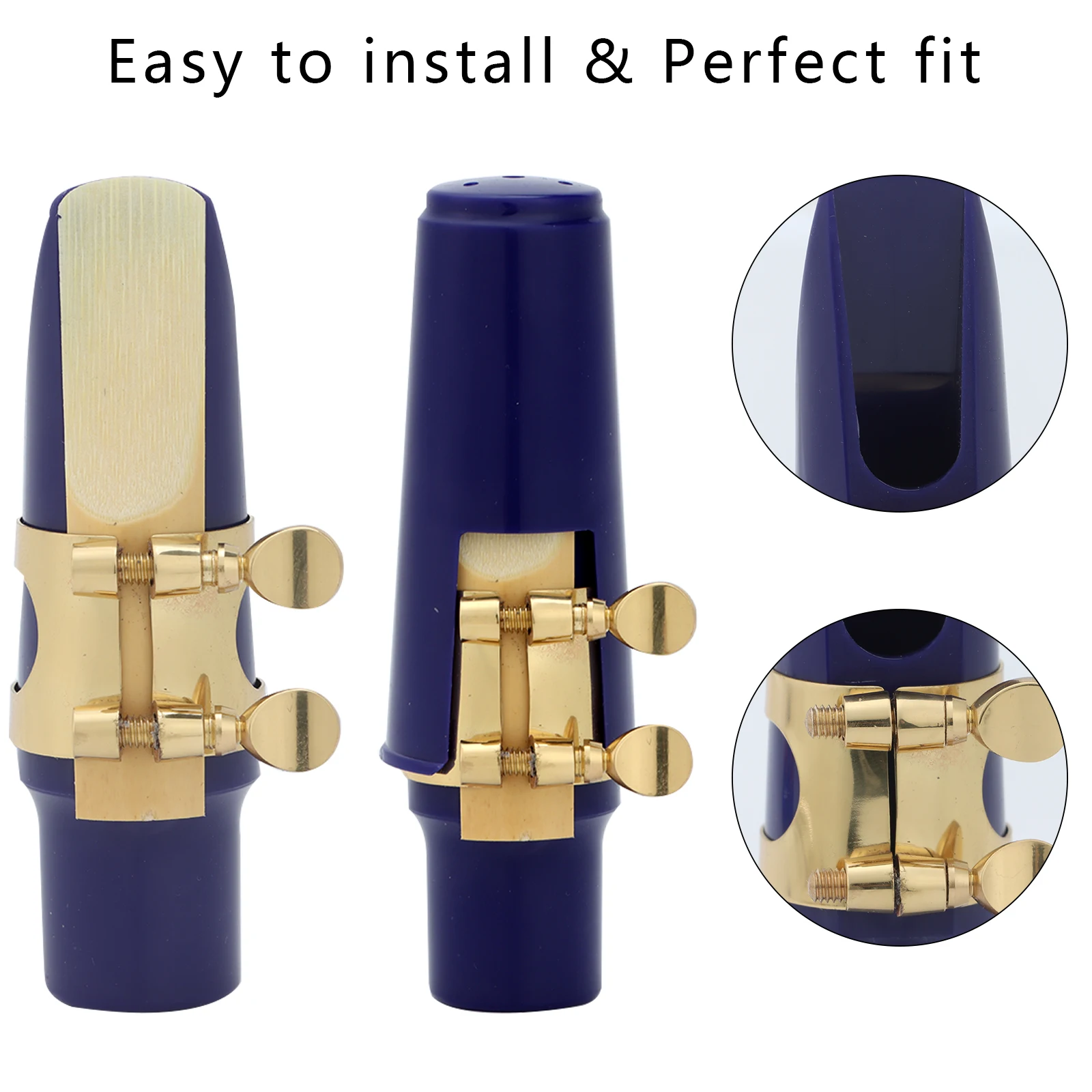 31 Pieces Alto Saxophone Mouthpiece Kit Includes Saxophone Mouthpiece with Metal