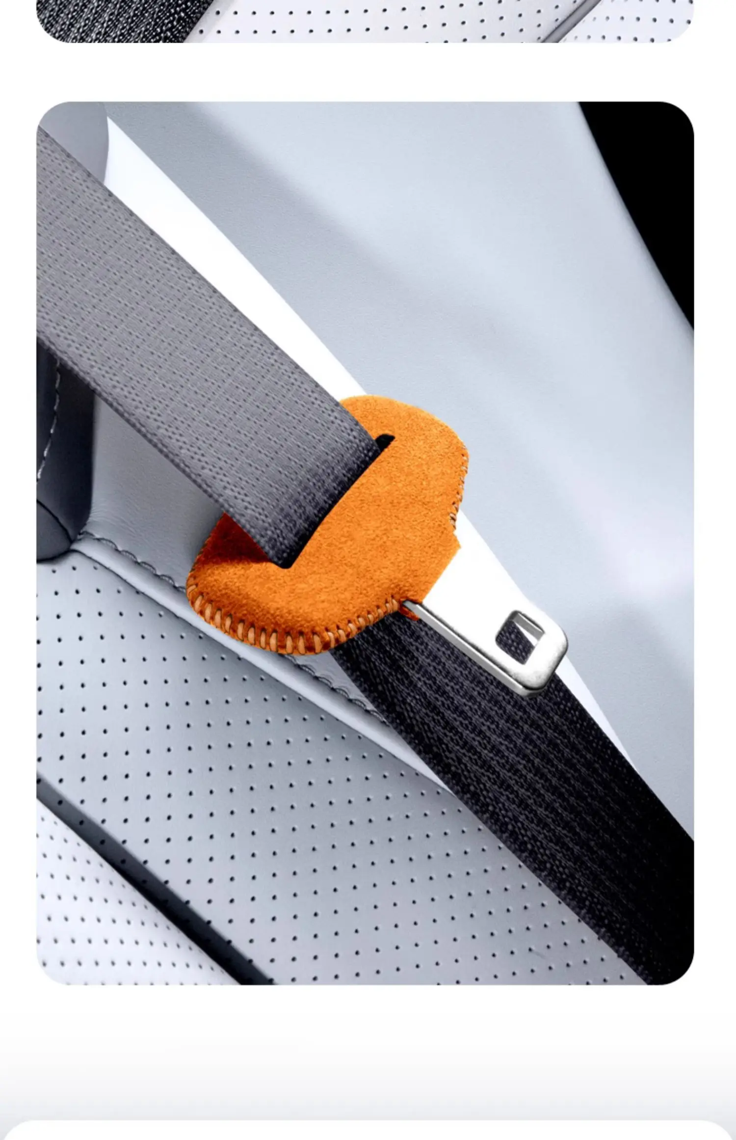 

Suitable for BYD DOLPHIN 2021 2023 Front Row 2 Pieces Suede Automobile Safety Belt Buckle Protection Cover