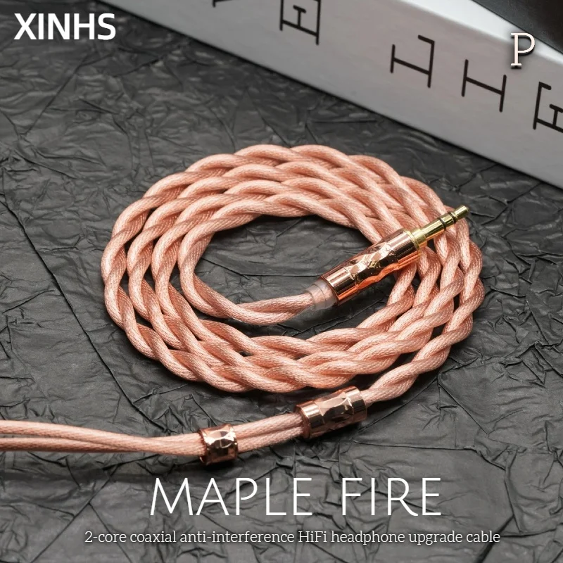 XINHS 2-Core Braun Kupfer Silber Gemischt Koaxial HIFI Kopfhörer Upgrade Kabel 0,78mm MMCX Für TINHIFI T3 Plus IEM