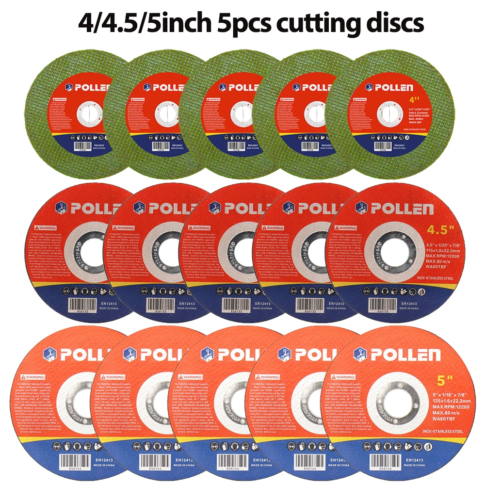 5pcs 100/115/125mm Resin Cut Off Wheel Metal Cutting Disc Circular Saw Blade for Angle Grinder Metal Wood Pvc Cutting cutting disc grinding disc abrasive wheel grinding wheel saw blade