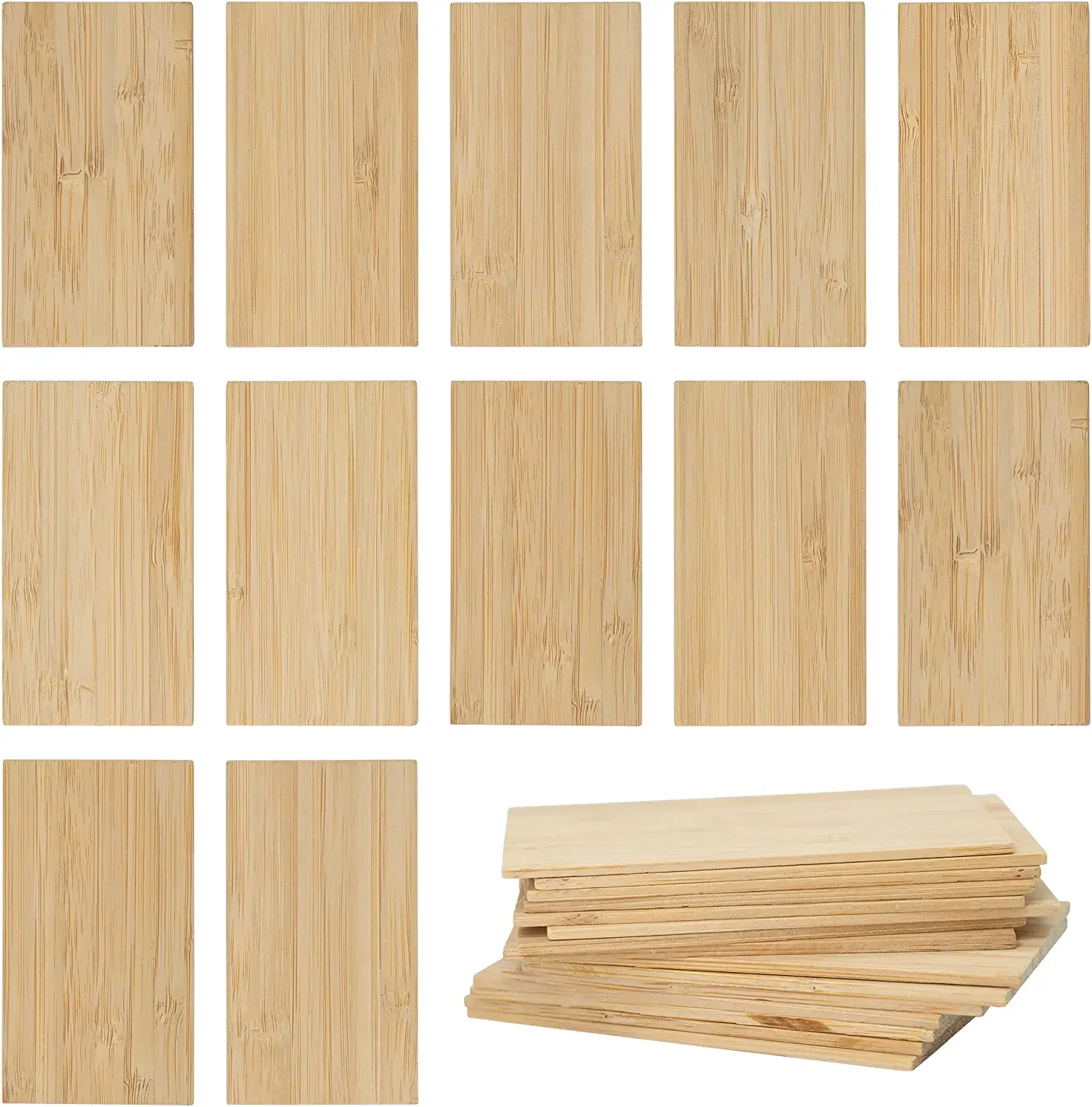 Size 10 x 15cm Unfinished Blank Bamboo Wooden Postcards Business Cards For Laser Engraving