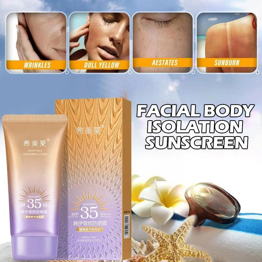 Face Sunscreen Lotion SPF35 Facial Body Isolation Sunscreen Non sticky