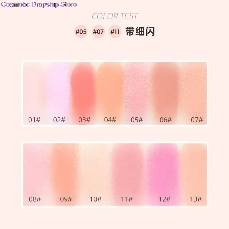 JILL LEEN Single Blush Soft Fog Powder Small Blusher Colorful Portable Makeup for Women powder blusher blush powder facial blusher