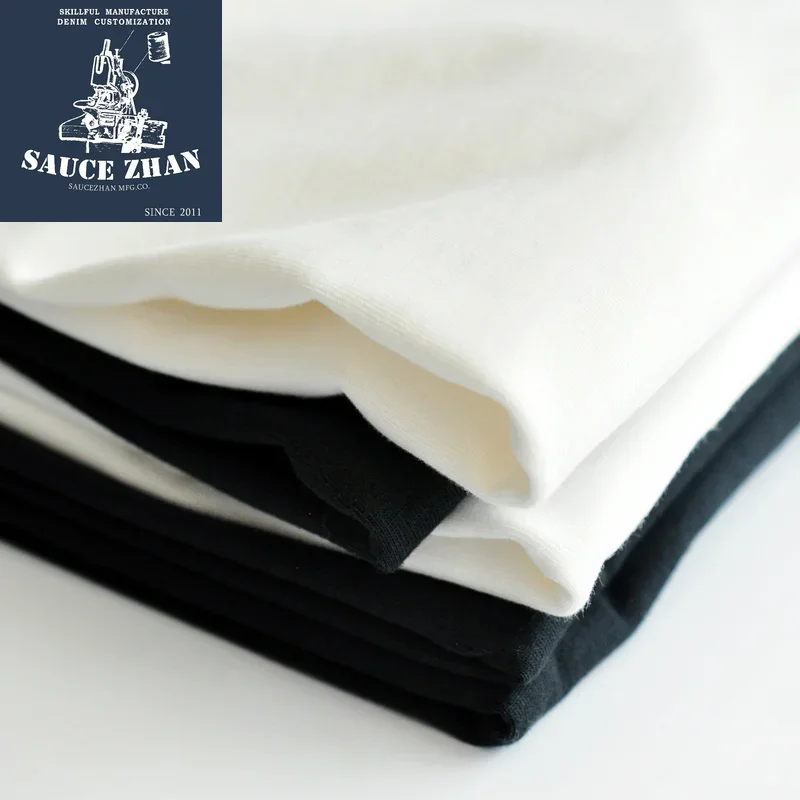 SauceZhan Tops & Tees Men's T-shirt Short Sleeve  Anti-Deformation Anti-Shrink Double-woven fabric Cotton Soft O-Neck 3