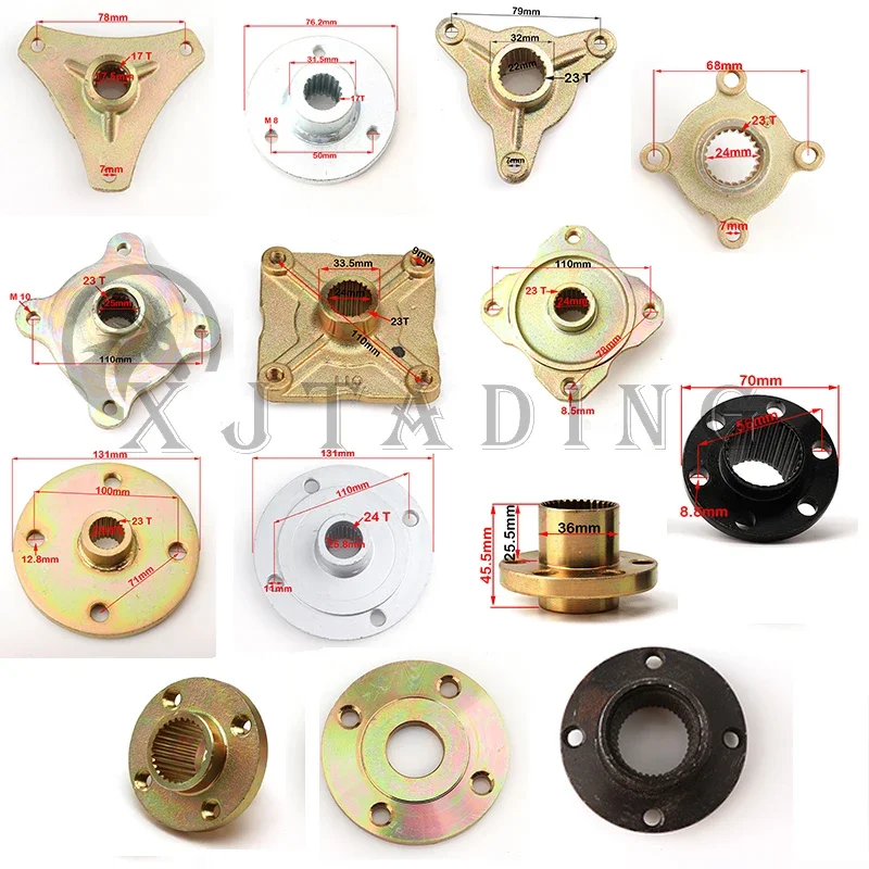 Rear Wheel Hub Sprocket 17T 23T 24T 28T 31T 32T 38T Rear Wheel Hub or sprocket For China 50cc-250cc Tire Go Kart Buggy Karting ATV UTV Quad Bike Parts