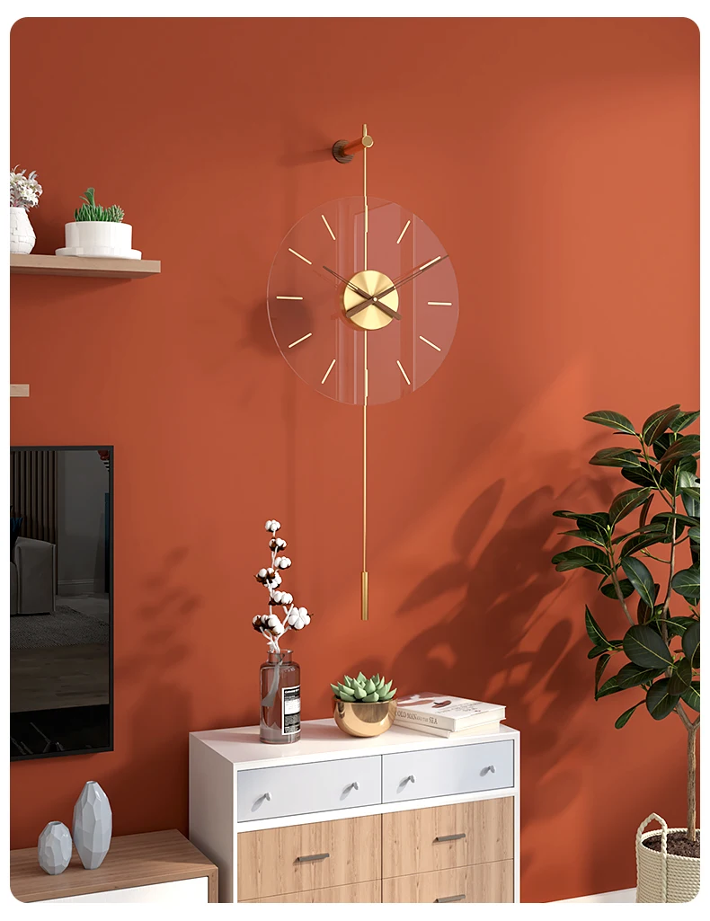 Description Picture 6 of itemSimplicity Originality  Wall Clock Modern Design Metal Luxury Wall Watches Clocks DIY Home Decor Silent Living Room Gift