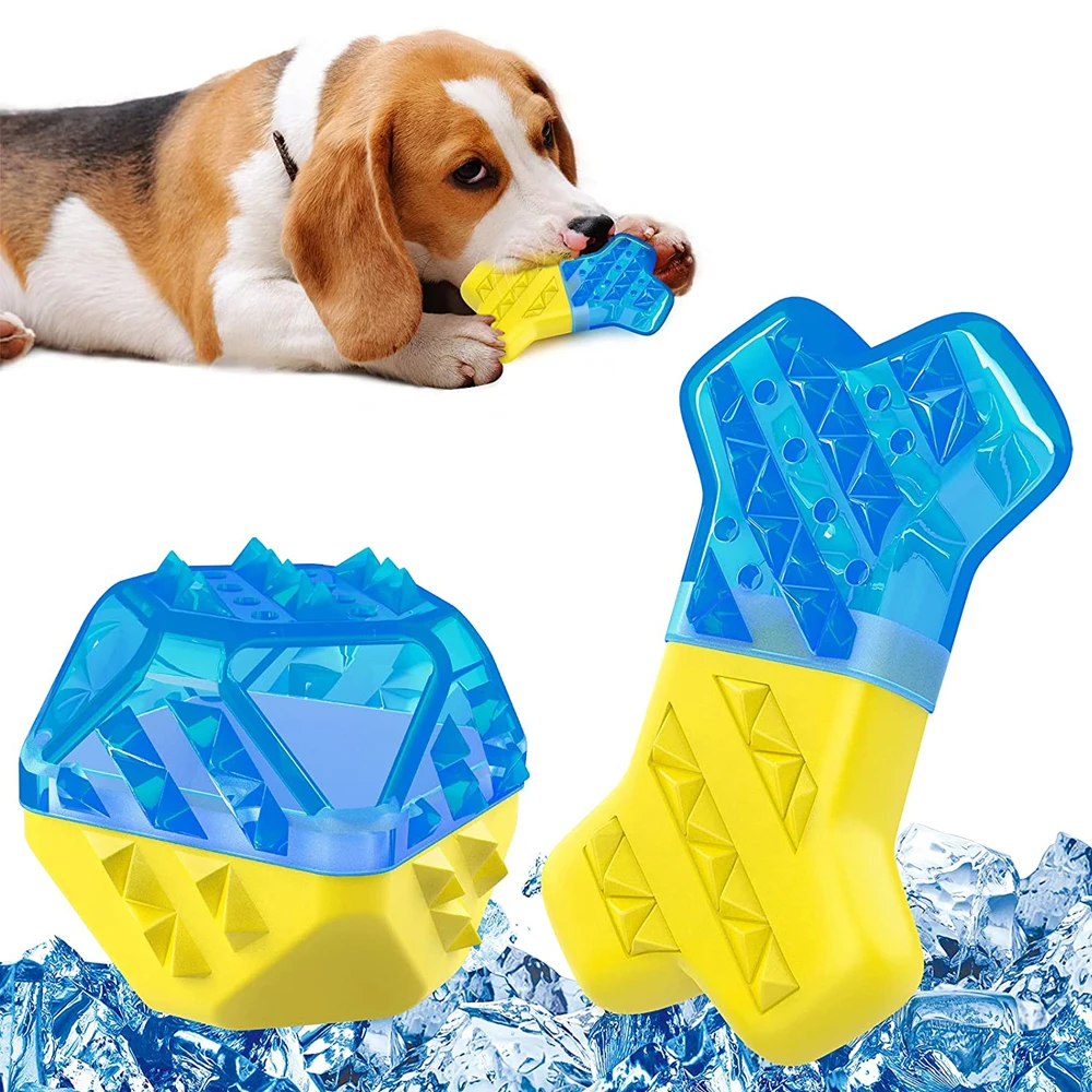 Dog Teether Cooling Chew Toys Freezable Pet Teething Toy Summer Ice Dog